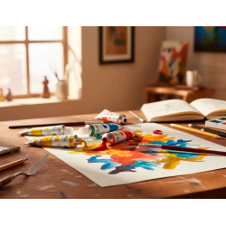 Pintura gouache/tempera liderpapel tubo de aluminio de 60 ml color naranja permanente