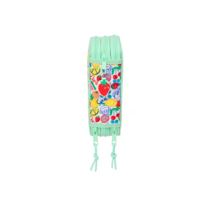 Plumier escolar safta triple cremallera 37 piezas dora 195x125x55 mm