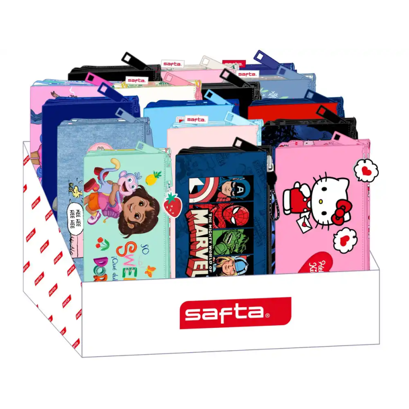 Bolso escolar portatodo safta triple expositor 195x315x235 mm