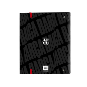 Carpeta con recambio safta din a4 cuadro 5 mm con goma y separadores f.c. barcelona