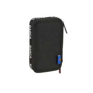 Plumier escolar safta doble cremallera pequeño 29 piezas f.c. barcelona 195x125x40 mm