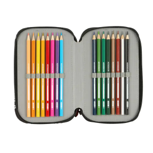 Plumier escolar safta triple cremallera 37 piezas f.c. barcelona 195x125x55 mm
