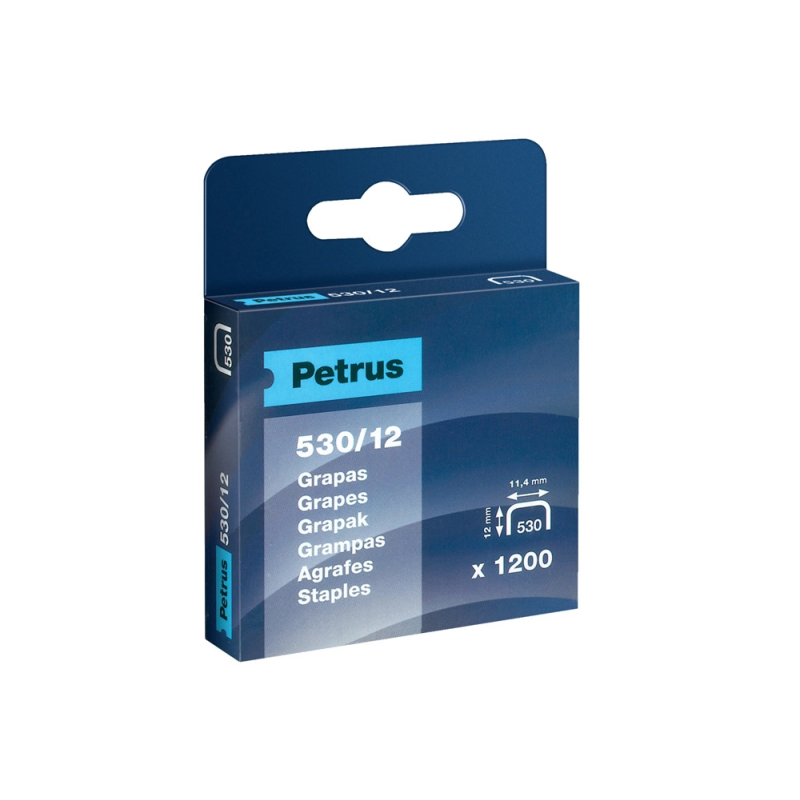Grapas petrus nº 530/12 caja de 1200 grapas