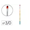 Pincel para pintura acrilica y acuarela liderpapel n 000 punta plana de pelo sintetico certificado fsc