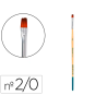 Pincel para pintura acrilica y acuarela liderpapel n 00 punta plana de pelo sintetico certificado fsc