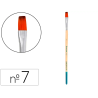 Pincel para pintura acrilica y acuarela liderpapel n 7 punta plana de pelo sintetico certificado fsc