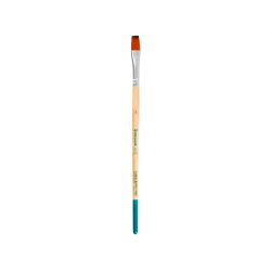 Pincel para pintura acrilica y acuarela liderpapel n 8 punta plana de pelo sintetico certificado fsc