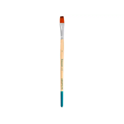 Pincel para pintura acrilica y acuarela liderpapel n 9 punta plana de pelo sintetico certificado fsc