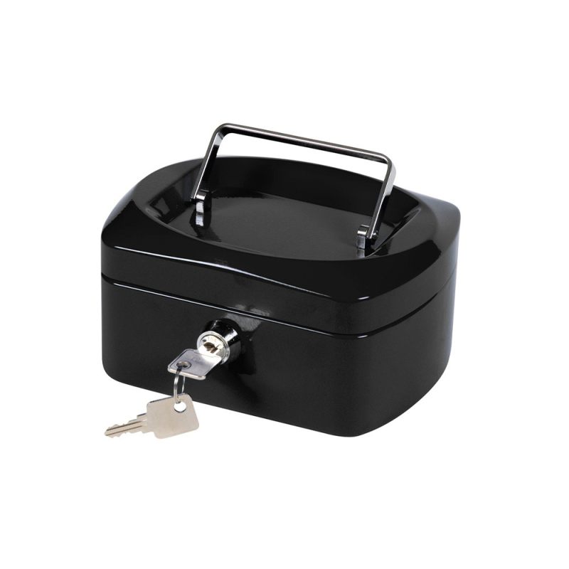 Caja caudales q-connect 6/' 152x115x80 mm negra con portamonedas