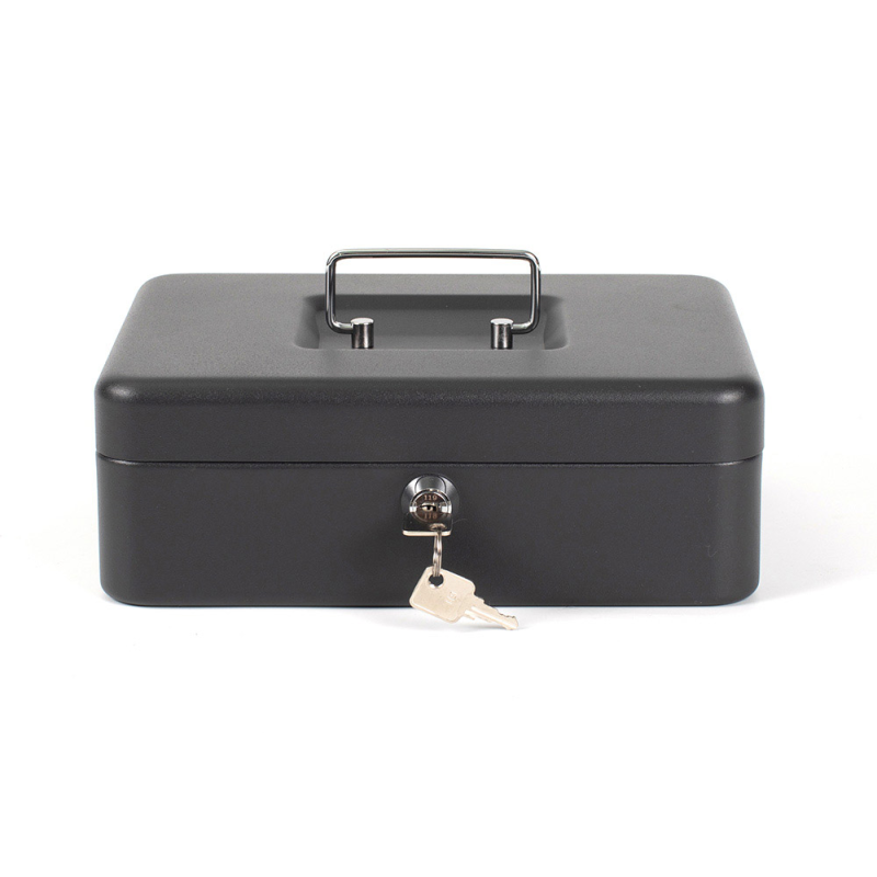 Caja caudales q-connect 10/' 250x180x90 mm negra con portamonedas