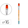 Pincel para pintura acrilica y acuarela liderpapel n 16 punta plana de pelo sintetico certificado fsc