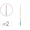 Pincel para pintura acrilica y acuarela liderpapel n 2 punta redonda de pelo sintetico certificado fsc
