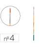 Pincel para pintura acrilica y acuarela liderpapel n 4 punta redonda de pelo sintetico certificado fsc