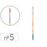 Pincel para pintura acrilica y acuarela liderpapel n 5 punta redonda de pelo sintetico certificado fsc