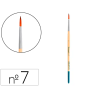 Pincel para pintura acrilica y acuarela liderpapel n 7 punta redonda de pelo sintetico certificado fsc