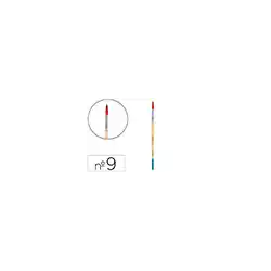 Pincel para pintura acrilica y acuarela liderpapel n 9 punta redonda de pelo sintetico certificado fsc