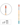 Pincel para pintura acrilica y acuarela liderpapel n 11 punta redonda de pelo sintetico certificado fsc