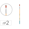 Pincel para pintura acrilica y acuarela liderpapel n 2 punta filbert / lengua gato de pelo sintetico certificado