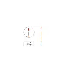 Pincel para pintura acrilica y acuarela liderpapel n 4 punta filbert / lengua gato de pelo sintetico certificado