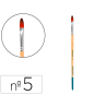 Pincel para pintura acrilica y acuarela liderpapel n 5 punta filbert / lengua gato de pelo sintetico certificado