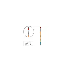 Pincel para pintura acrilica y acuarela liderpapel n 6 punta filbert / lengua gato de pelo sintetico certificado
