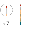 Pincel para pintura acrilica y acuarela liderpapel n 7 punta filbert / lengua gato de pelo sintetico certificado