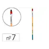 Pincel para pintura acrilica y acuarela liderpapel n 7 punta filbert / lengua gato de pelo sintetico certificado
