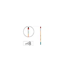 Pincel para pintura acrilica y acuarela liderpapel n 8 punta filbert / lengua gato de pelo sintetico certificado
