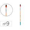 Pincel para pintura acrilica y acuarela liderpapel n 9 punta filbert / lengua gato de pelo sintetico certificado