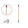 Pincel para pintura acrilica y acuarela liderpapel n 9 punta filbert / lengua gato de pelo sintetico certificado