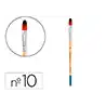 Pincel para pintura acrilica y acuarela liderpapel n 10 punta filbert / lengua gato de pelo sintetico certificado