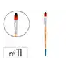 Pincel para pintura acrilica y acuarela liderpapel n 11 punta filbert / lengua gato de pelo sintetico certificado