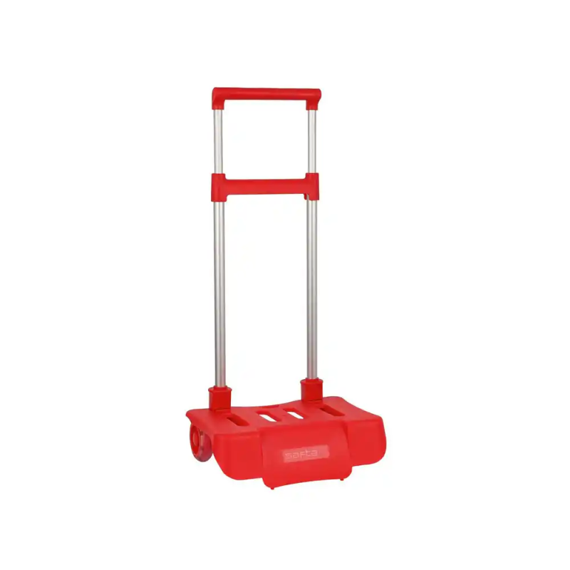 Carro portamochilas plegable rojo 300x230x525 mm