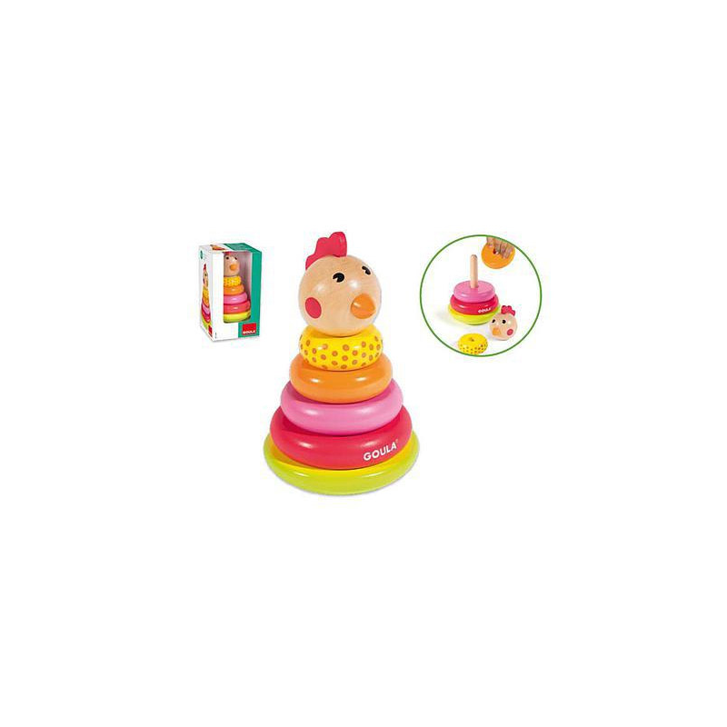 Juego goula didactico apilable gallina