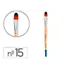 Pincel para pintura acrilica y acuarela liderpapel n 15 punta filbert / lengua gato de pelo sintetico certificado