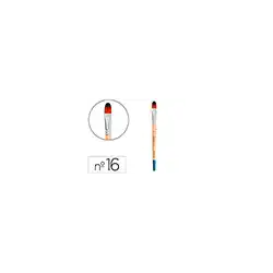 Pincel para pintura acrilica y acuarela liderpapel n 16 punta filbert / lengua gato de pelo sintetico certificado