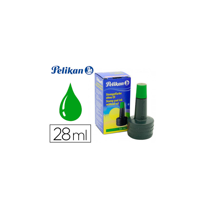 Tinta tampon pelikan verde bote 28 ml