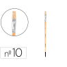 Pincel para pintura al oleo y acrilica liderpapel n 10 punta plana de pelo de cerda certificado fsc