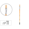 Pincel para pintura al oleo y acrilica liderpapel n 11 punta plana de pelo de cerda certificado fsc