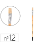 Pincel para pintura al oleo y acrilica liderpapel n 12 punta plana de pelo de cerda certificado fsc