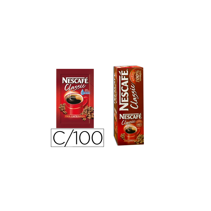 Cafe nescafe descafeinado monodosis caja de 10 sobres