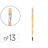Pincel para pintura al oleo y acrilica liderpapel n 13 punta plana de pelo de cerda certificado fsc