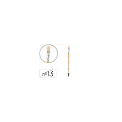 Pincel para pintura al oleo y acrilica liderpapel n 13 punta plana de pelo de cerda certificado fsc