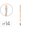 Pincel para pintura al oleo y acrilica liderpapel n 14 punta plana de pelo de cerda certificado fsc