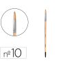 Pincel para pintura al oleo y acrilica liderpapel n 10 punta redonda de pelo de cerda certificado fsc