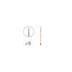 Pincel para pintura al oleo y acrilica liderpapel n 11 punta redonda de pelo de cerda certificado fsc