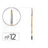 Pincel para pintura al oleo y acrilica liderpapel n 12 punta redonda de pelo de cerda certificado fsc