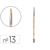 Pincel para pintura al oleo y acrilica liderpapel n 13 punta redonda de pelo de cerda certificado fsc