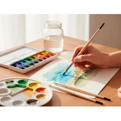 Pincel para pintura al oleo y acrilica liderpapel n 15 punta redonda de pelo de cerda certificado fsc