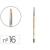 Pincel para pintura al oleo y acrilica liderpapel n 16 punta redonda de pelo de cerda certificado fsc